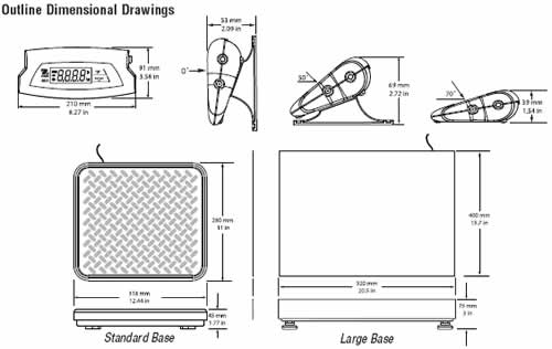 Ohaus SD Dimensions